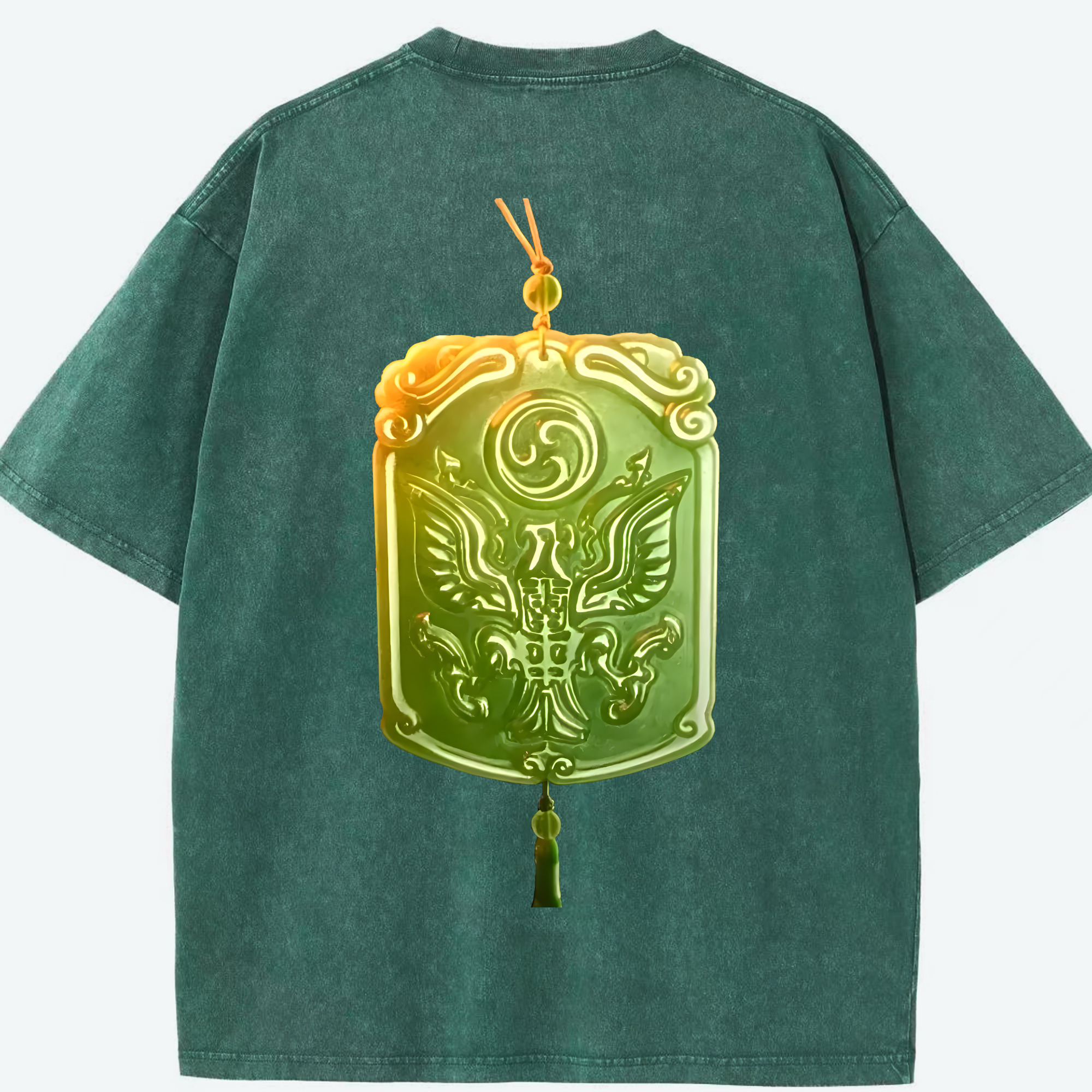 （画像用） Ne Zha 2 ナタ 魔童の大暴れ 綿100% ヴィンテージ風 半袖Tシャツ（背面プリント）